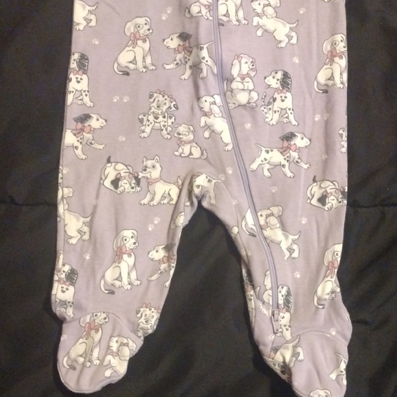 Wonder Nation Lavender Footie with Dog Pattern - Picture 4 of 5